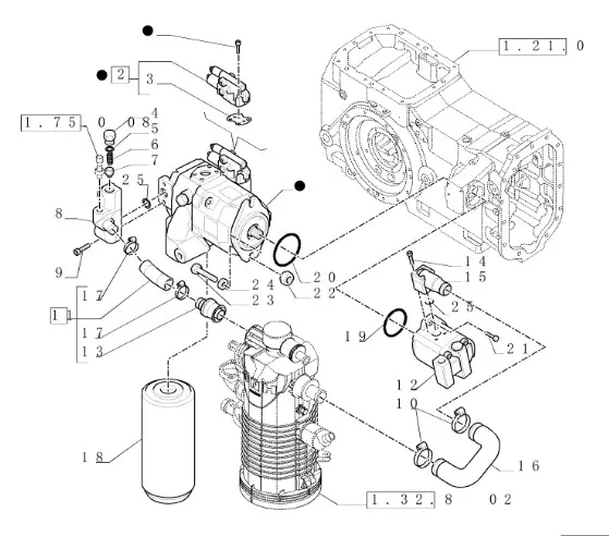 87492483 - Патрубок гидр. системы T7/Puma