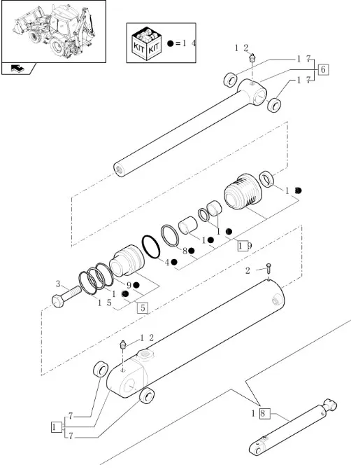 87381990 - шток гидравлического цилиндра